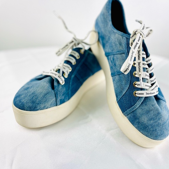 Juicy Couture Shoes - ❤️ Stunning NWOT Juicy Couture Size 9 Y2K Blue and White Casual Sneakers